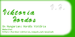 viktoria hordos business card